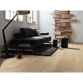 HARO Plankegulv - B�rstet Eg Markant med hvid permaDur lak - Bredde 180 mm 