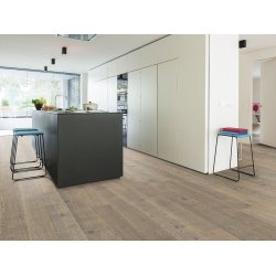 HARO Plankegulv - Retrobrstet Eg Tobaksgr med olie - Bredde 180 mm