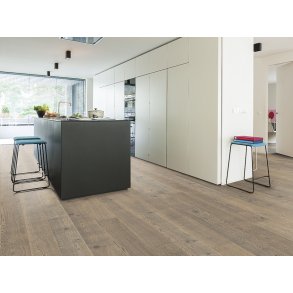 HARO Plankegulv - Retrobrstet Eg Tobaksgr med olie - Bredde 180 mm