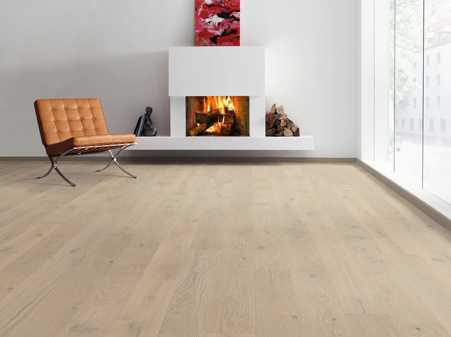 HARO Plankegulv - Brstet Eg Sandgr Universal med naturaDur matlak - Bredde 180 mm