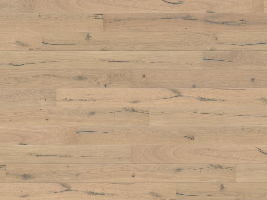 HARO Plankegulv - Brstet Eg Purohvid Alabama med hvid olie - Bredde 180 mm