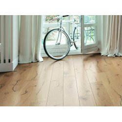 HARO Plankegulv - Brstet Eg Purohvid Alabama med hvid olie - Bredde 180 mm