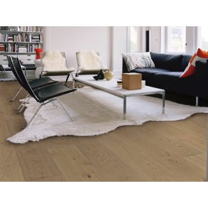 HARO Plaza Plankegulv - Brstet Eg Invisible Markant med klar naturaDur matlak - Bredde 240 mm