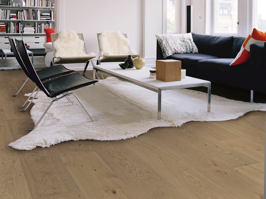 HARO Plaza Plankegulv - Brstet Eg Invisible Markant med klar naturaDur matlak - Bredde 240 mm