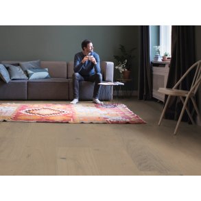 HARO Plankegulv - Brstet Eg sandgr Sauvage med olie - Bredde 240 mm
