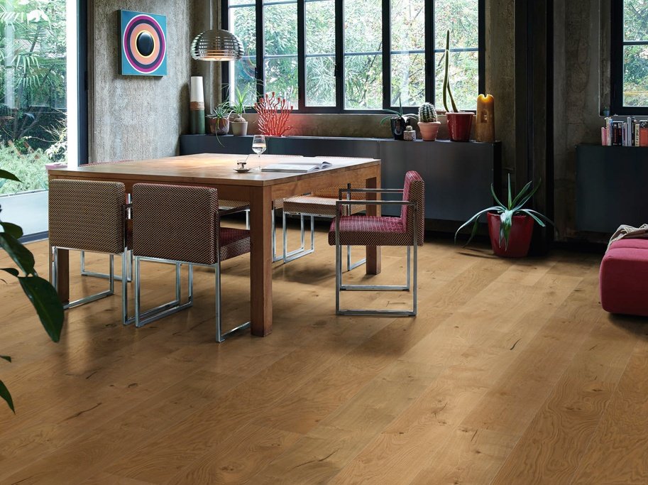 HARO Plankegulv - Brstet Eg Sauvage med klar olie - Bredde 240 mm