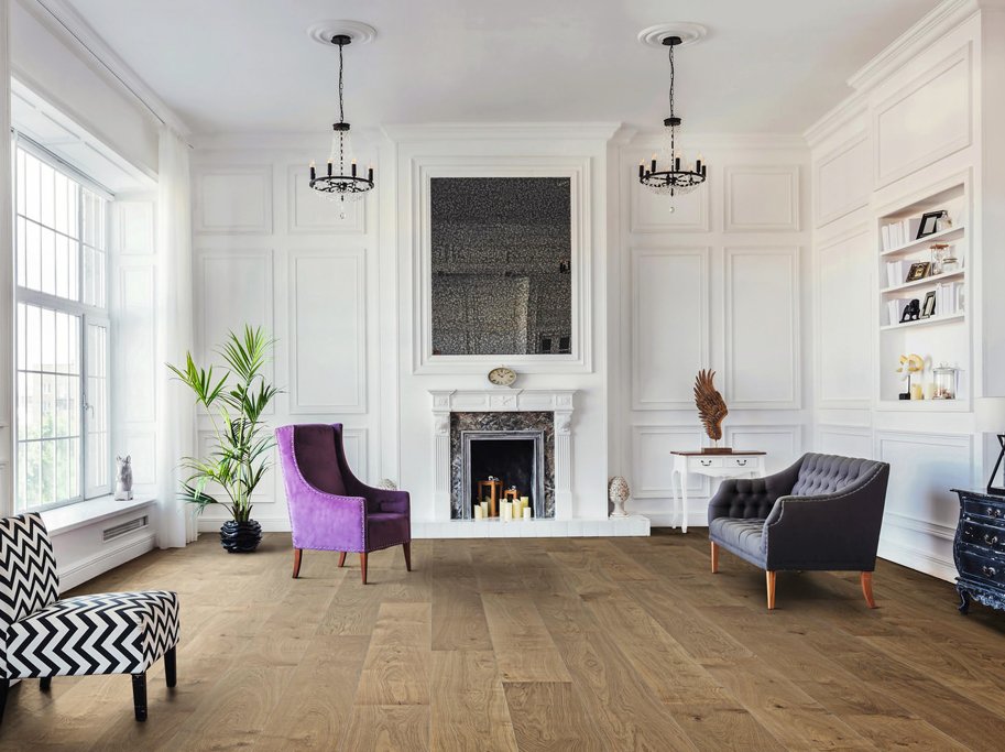 HARO Plankegulv - Brstet Rget Eg Markant med klar olie - Bredde 220 mm