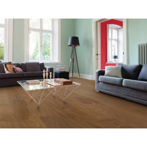 HARO Plankegulv - Brstet Rget Eg Sauvage med klar olie - Bredde 220 mm