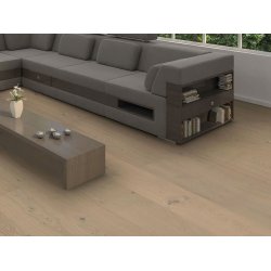 HARO Plankegulv - Brstet Eg Sandgr Sauvage med naturaDur matlak - Bredde 240 mm