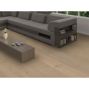 HARO Plankegulv - Brstet Eg Sandgr Sauvage med naturaDur matlak - Bredde 240 mm