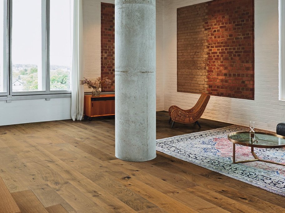 HARO Plankegulv - Rget og brstet Eg Sauvage med klar olie - Bredde 173 mm