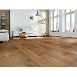 HARO Plankegulv - Rget og brstet Eg Sauvage med klar olie - Bredde 173 mm