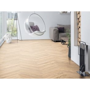 HARO Stavparket - Brstet Eg Markant med lysehvid matlak - Bredde 120 mm