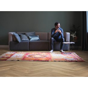 HARO Stavparket - Brstet Eg Trend med lysehvid naturaDur lak - Bredde 70 mm