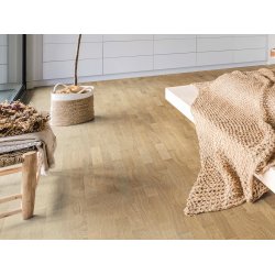 HARO Stavparkett i borstad Ek med naturaDur lack i bredd 70 mm