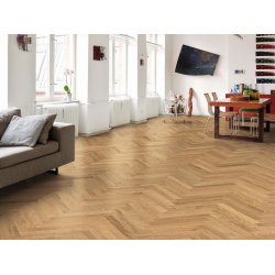 HARO Stavparkett i borstad Ek med naturaDur lack i bredd 70 mm