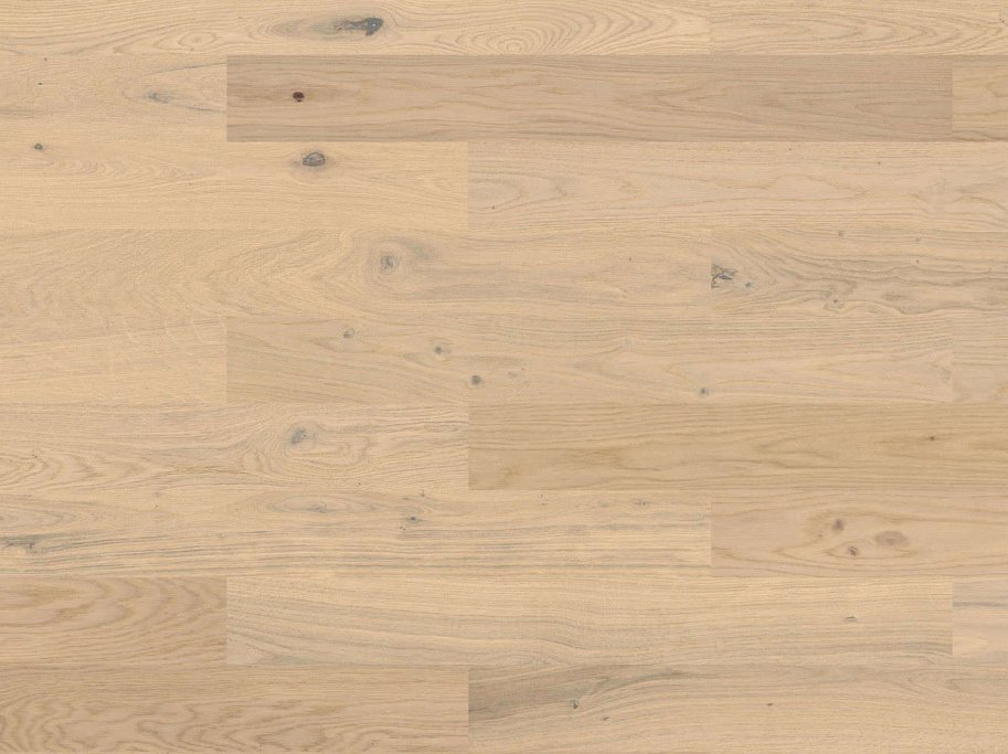 HARO Stavparket - Brstet Eg Sauvage med lysehvid matlak - Bredde 120 mm