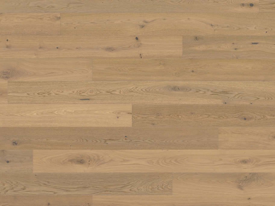 HARO Plankegulv - Brstet Afrikansk Eg Light Purohvid Sauvage med hvid olie - Bredde 180 mm