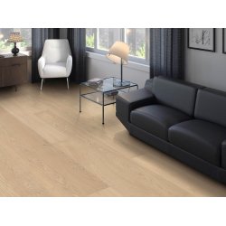HARO Plankegulv - Brstet Eg Lysehvid Exklusiv med hvid olie - Bredde 180 mm