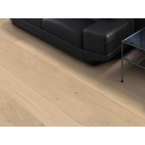 HARO Plankegulv - Brstet Eg Lysehvid Markant med naturaDur matlak - Bredde 180 mm