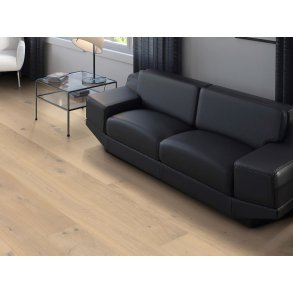 HARO Plankegulv - Brstet Eg Lysehvid Sauvage med hvid naturaDur matlak - Bredde 180 mm