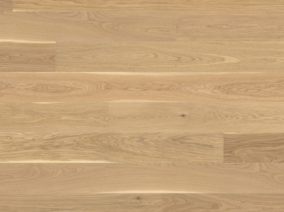 HARO Plankegulv - Brstet Eg Natur Lys med hvid naturaDur matlak - Bredde 180 mm