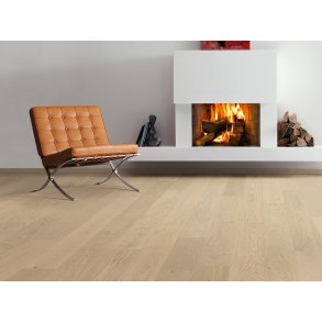 HARO Plankegulv - Brstet Eg Sandgr Markant med naturaDur matlak - Bredde 180 mm