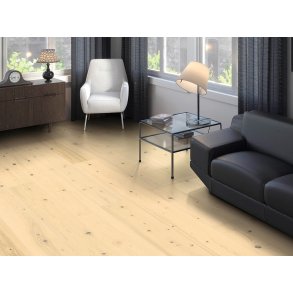 HARO Plankegulv - Brstet Gran Lysehvid Universal med naturaDur matlak - Bredde 180 mm