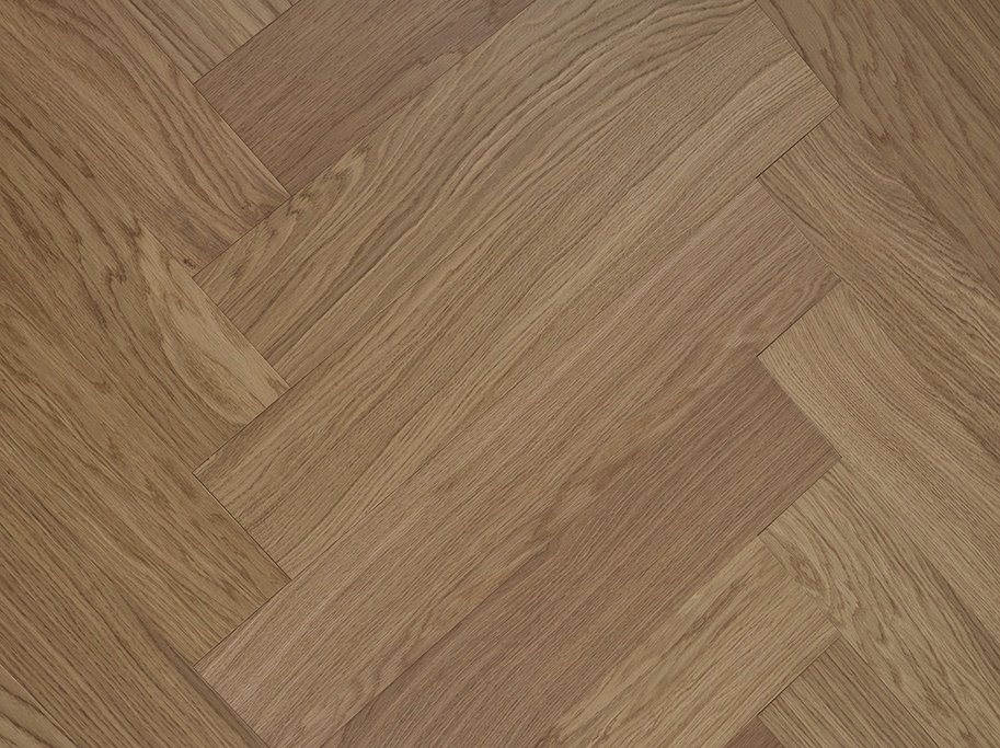 Stavparket med kliksystem - Eg Prime Natur med klar matlak - Bredde 135 mm