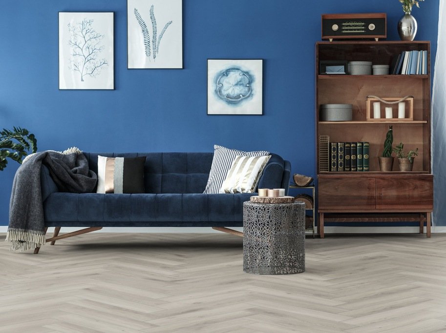 Laminat fiskebein - Eik Silver