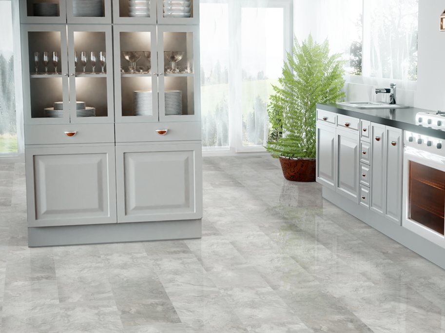 Stone Monreal Slate - Højglanslaminat med gråt naturstenslook
