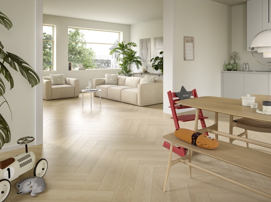 Laminat fiskeben - Sand Baronia Oak 