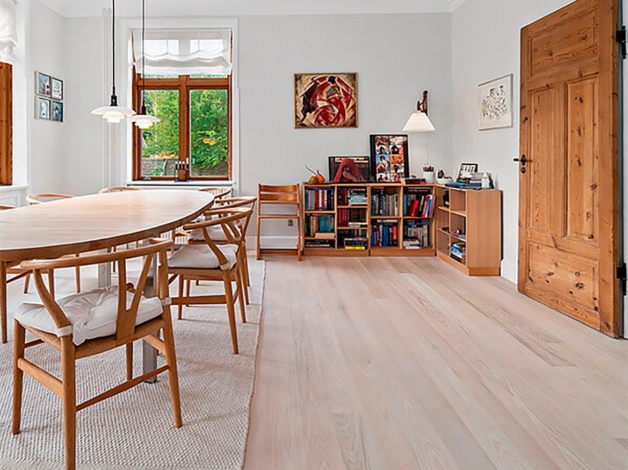 Massivt Plankegulv 22 mm - Ubehandlet Ask Select - Bredde 160 mm