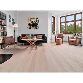 Massivt Plankegulv 22 mm - Ubehandlet Ask Select - Bredde 160 mm