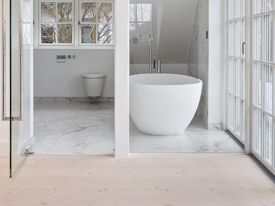 Massivt Plankegulv 30 mm - Ubehandlet Douglas Natur - Bredde 260 mm