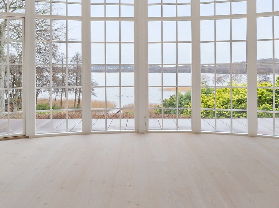 Massivt Plankegulv 30 mm - Ubehandlet Douglas Natur - Bredde 350 mm