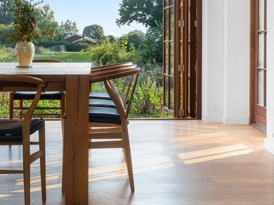 Massivt Plankegulv 22 mm - Ubehandlet Eg Natur - Bredde 130 mm