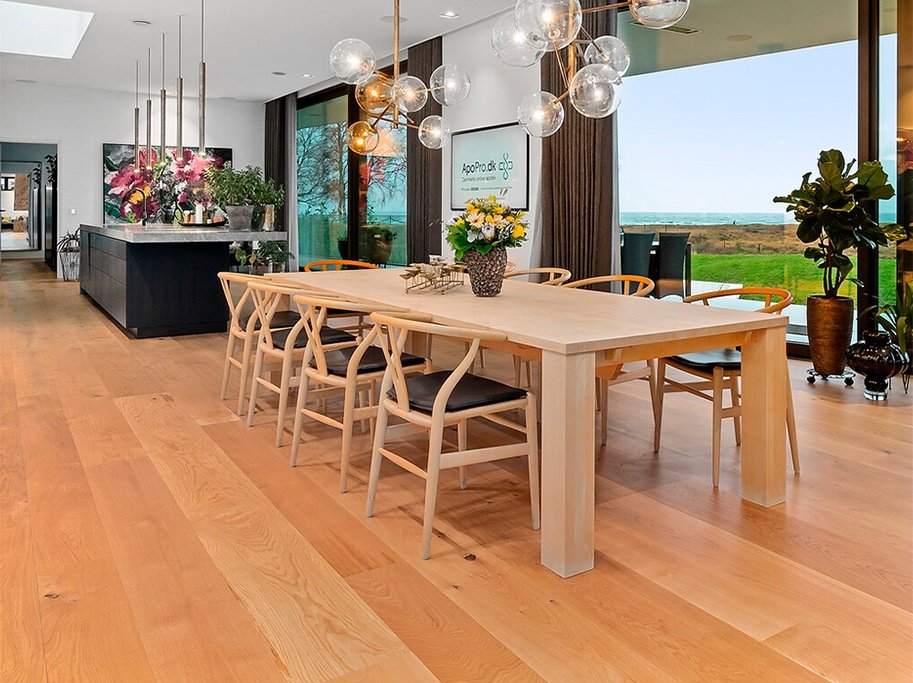 Massivt Plankegulv 22 mm - Ubehandlet Eg Natur - Bredde 260 mm