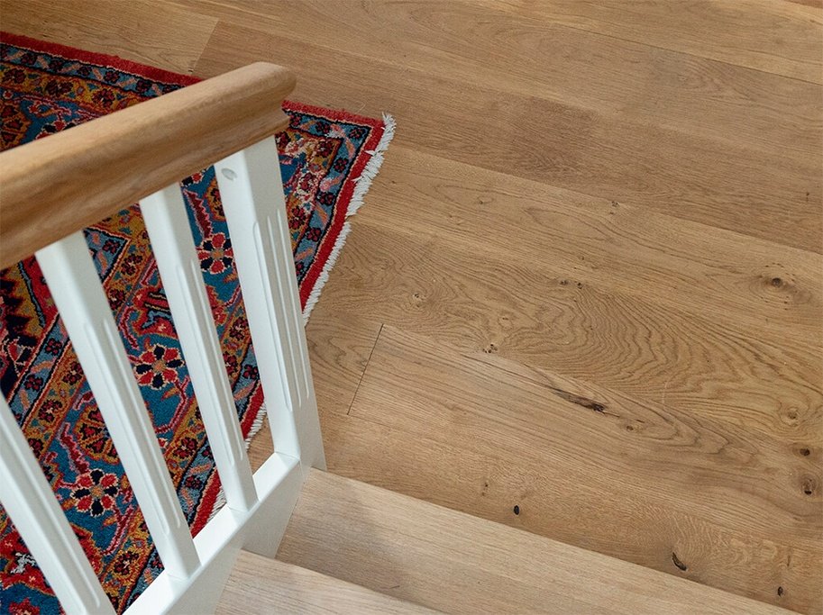 Massivt Plankegulv 22 mm - Ubehandlet Eg Natur - Bredde 210 mm