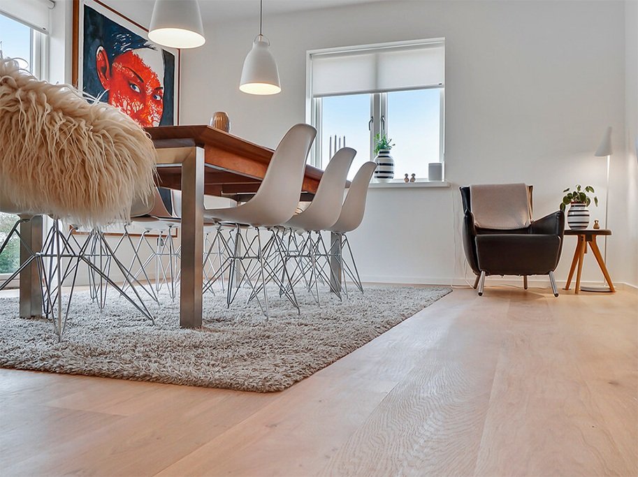 Massivt Plankegulv 30 mm - Ubehandlet Eg Select - Bredde 160 mm