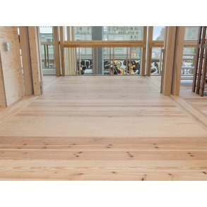 Massivt Plankegulv 30 mm - Ubehandlet Pommersk Fyr - Bredde 130 mm