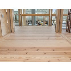 Massivt Plankegulv 30 mm - Ubehandlet Pommersk Fyr - Bredde 160 mm