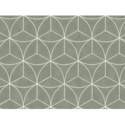 Vinyl - Gr�nt geometrisk klinkem�nster