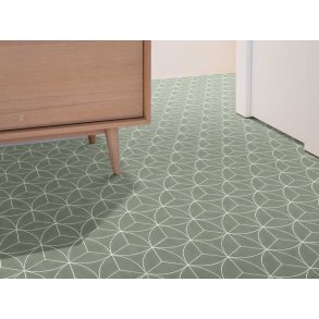 Vinyl - Gr�nt geometrisk klinkem�nster