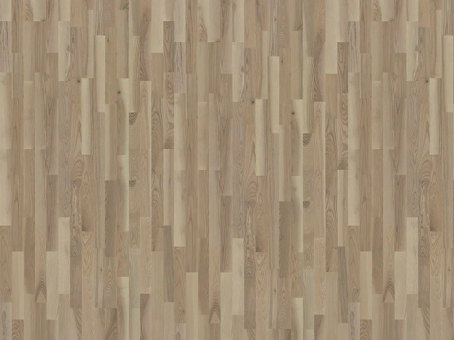 Parketgulv 3-stav - Ask Natur med hvid matlak - Bredde 207 mm