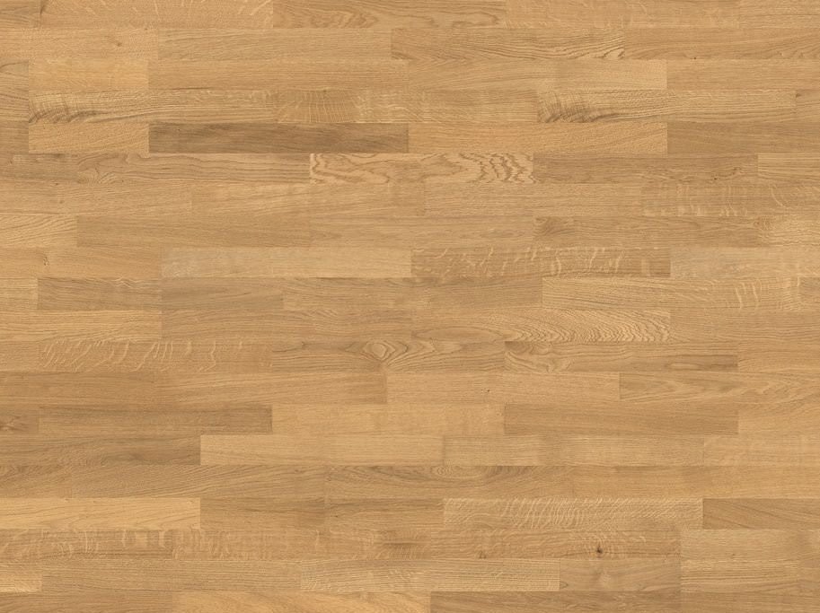 Parketgulv 3-stav - Brstet Eg Natur med klar matlak - Bredde 180 mm