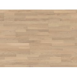 Parketgulv 3-stav - Brstet Eg Sun med hvid naturaDur matlak - Bredde 180 mm