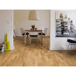 Parketgulv 3-stav - Eg Natur med klar olie - Bredde 180 mm
