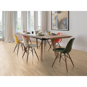 Parketgulv 3-stav - Eg Sun med hvid olie - Bredde 180 mm