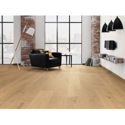 HARO Plankegulv - Brstet Eg Markant med hvid olie - Bredde 240 mm